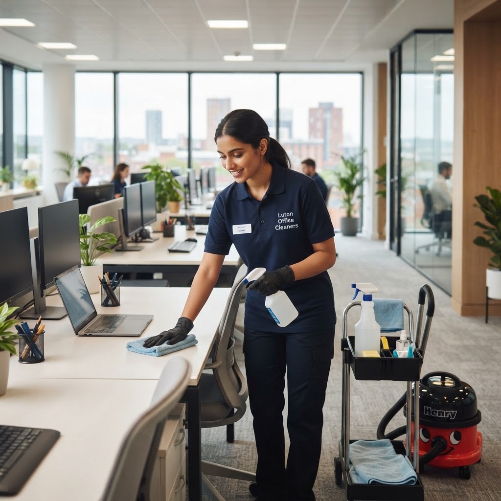 Professional office cleaning services in Luton helping to boost workplace productivity.