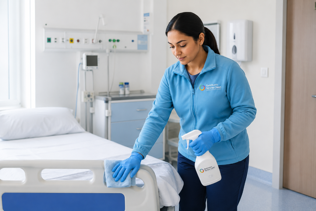 Professional healthcare cleaning services — clean clinical environment by Sanctuary Serene Clean