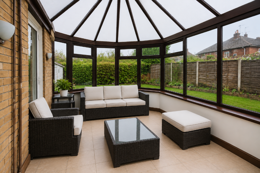 After - Conservatory Deep Clean — Debris Removed & Fully Restored