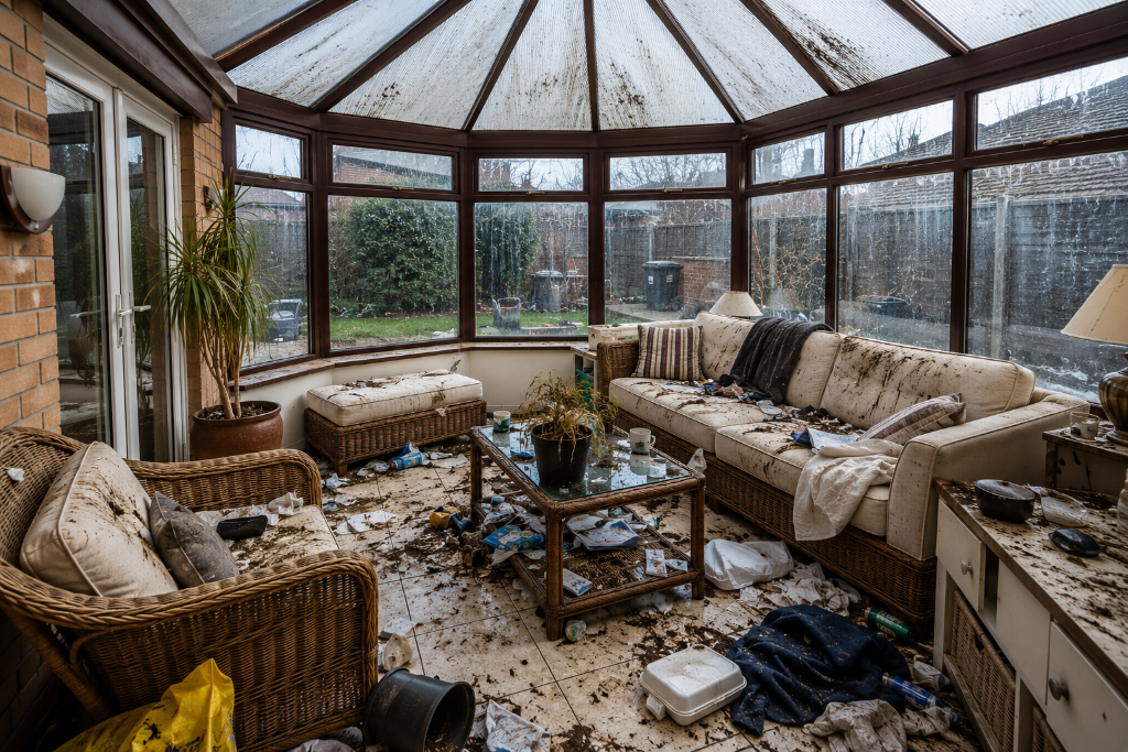 Before - Conservatory Deep Clean — Cleared, Sanitised & Beautifully Restored