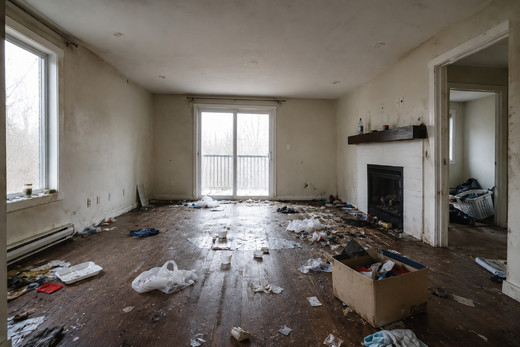 Before - Living Room Transformation — Full End of Tenancy Clean
