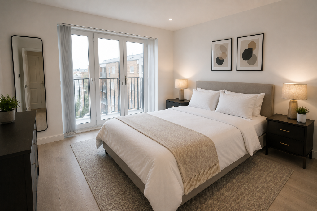 Before - Bedroom — Hotel-Standard Linen & 5-Star Finish