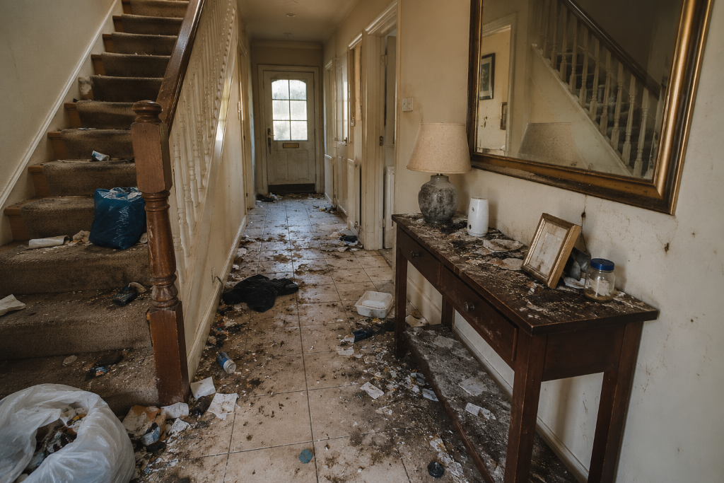 Before - Hallway Deep Clean — Floors Restored & Move-In Ready