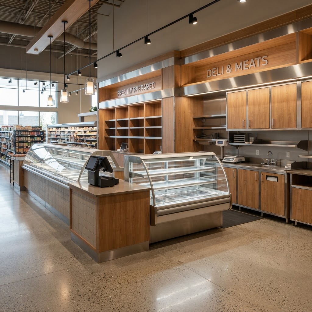 Custom grocery and institutional built-in millwork