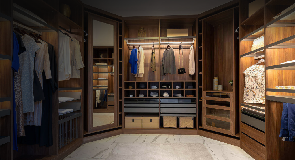 Luxury Residential Walk-In Closet - Custom Cabinetry by Einstein Millworks