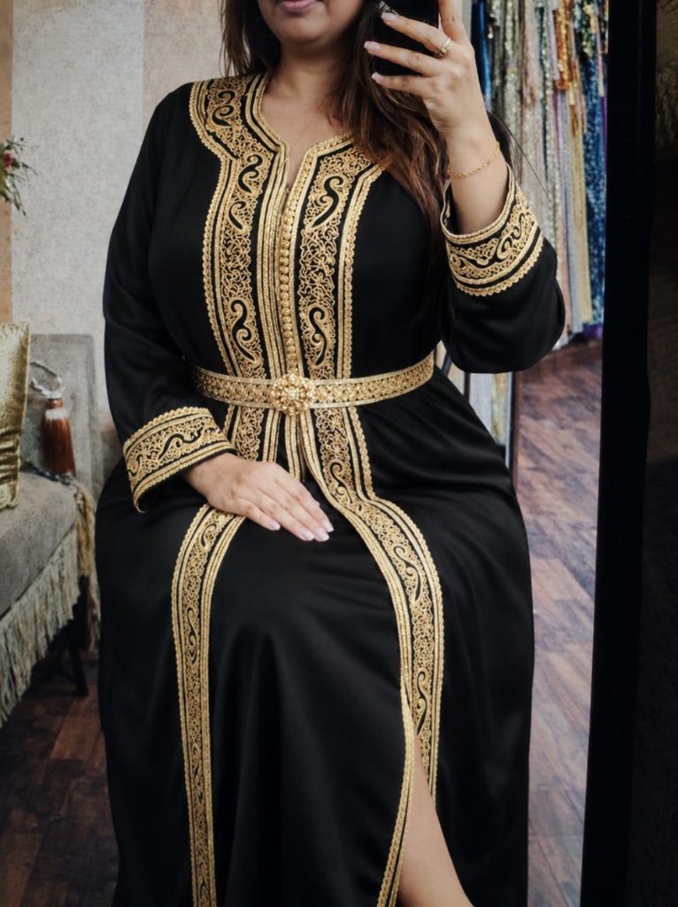 Caftan Atelier Bleu Or Bas