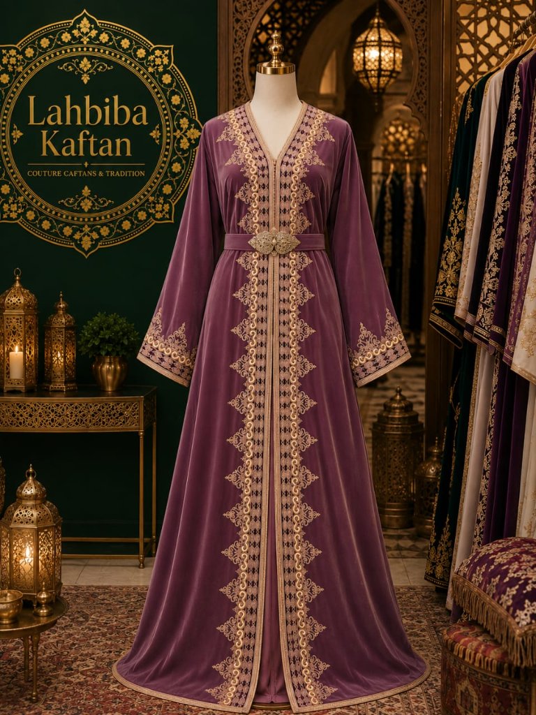 Caftan Mauve Velours Royal