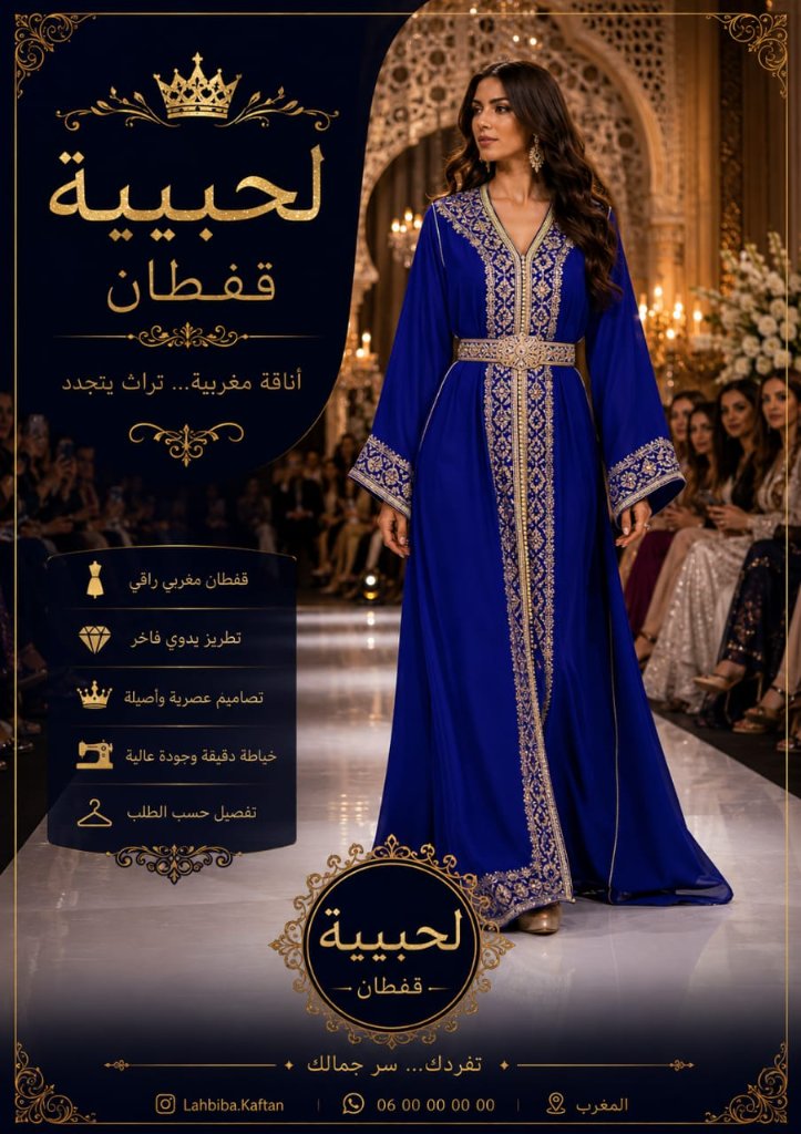 Caftan Royal Bleu Nuit