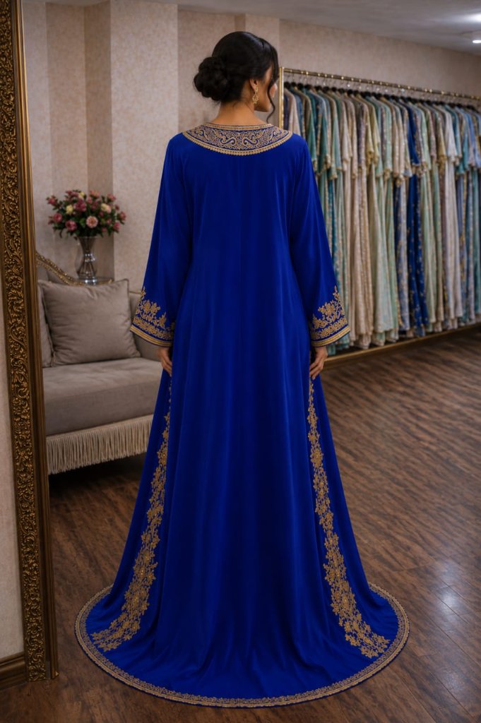 Caftan Bleu Saphir Face