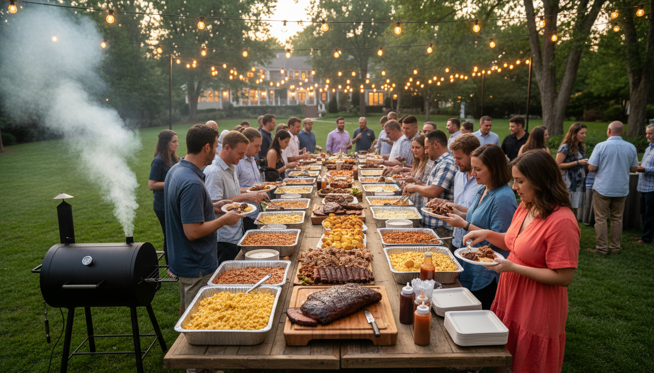 BBQ catering setup