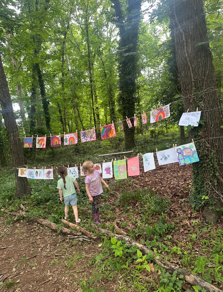 Children engaged in Montessori learning activities