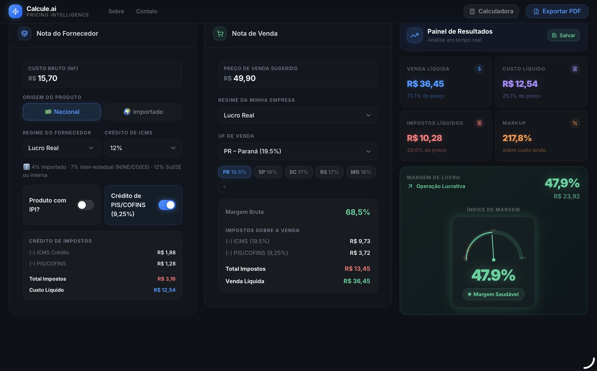 Calcule.ai template preview