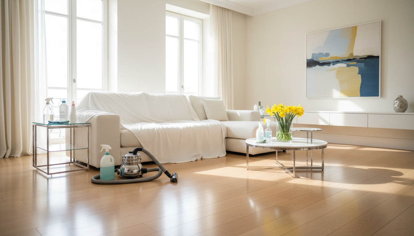 Pristine clean living room