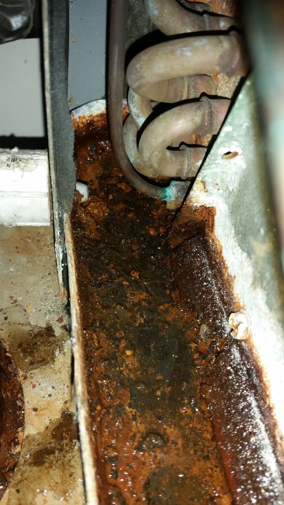 Corroded Drain Pan Replacement