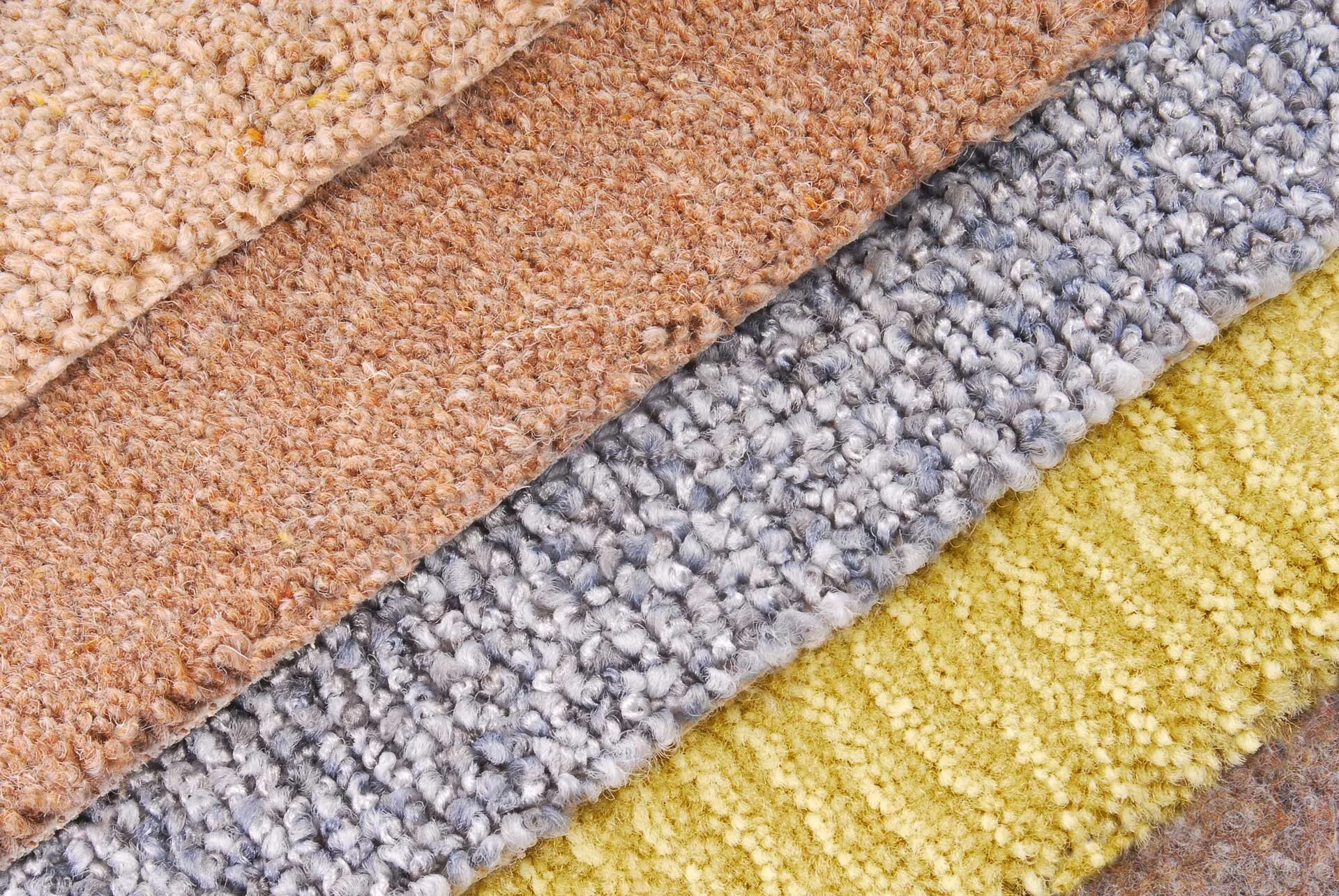 Professional carpet technician inspecting carpet fiber quality and pile condition
