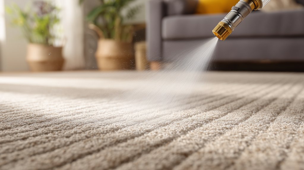 Pre-Treatment — applying professional cleaning solution