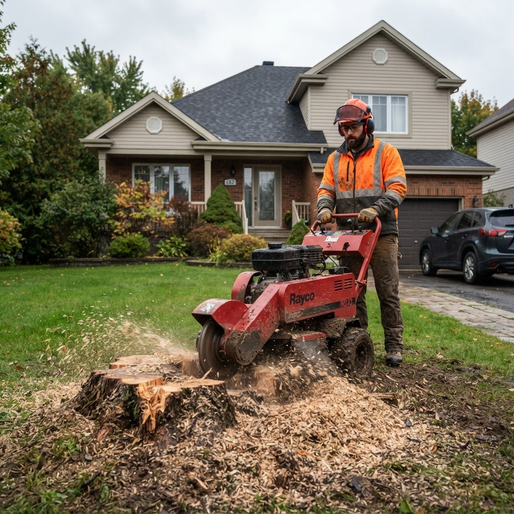 Broyage de souches à Laval — ArborPro Laval