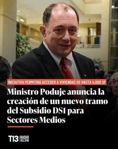 Ministro Poduje anuncia la creación de un nuevo tramo del Subsidio DS1 para Sectores Medios