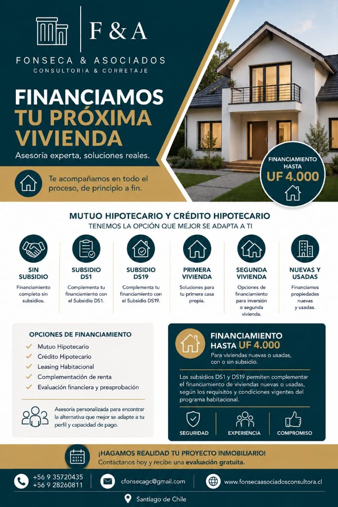 Financiamos tu próxima vivienda - Fonseca & Asociados