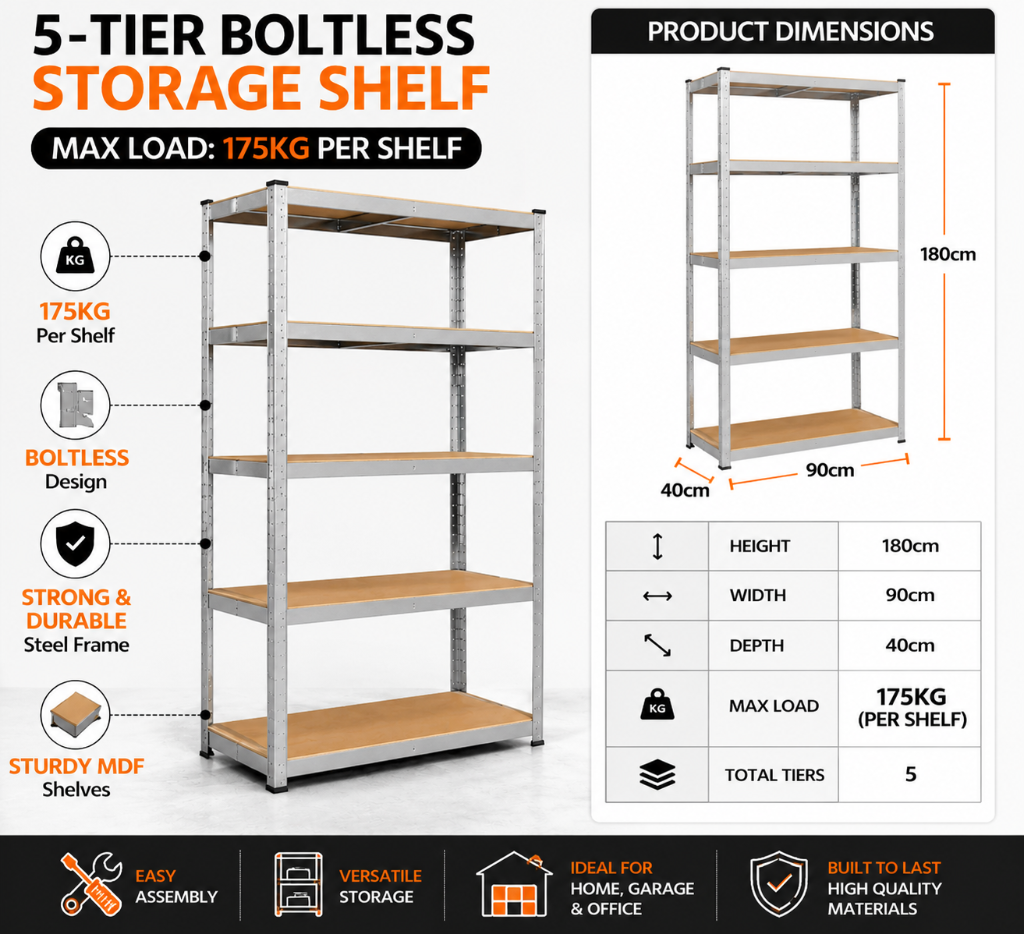 Silver warehouse racking