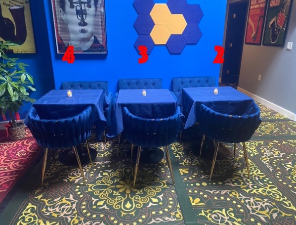 Tables 2-4 seating