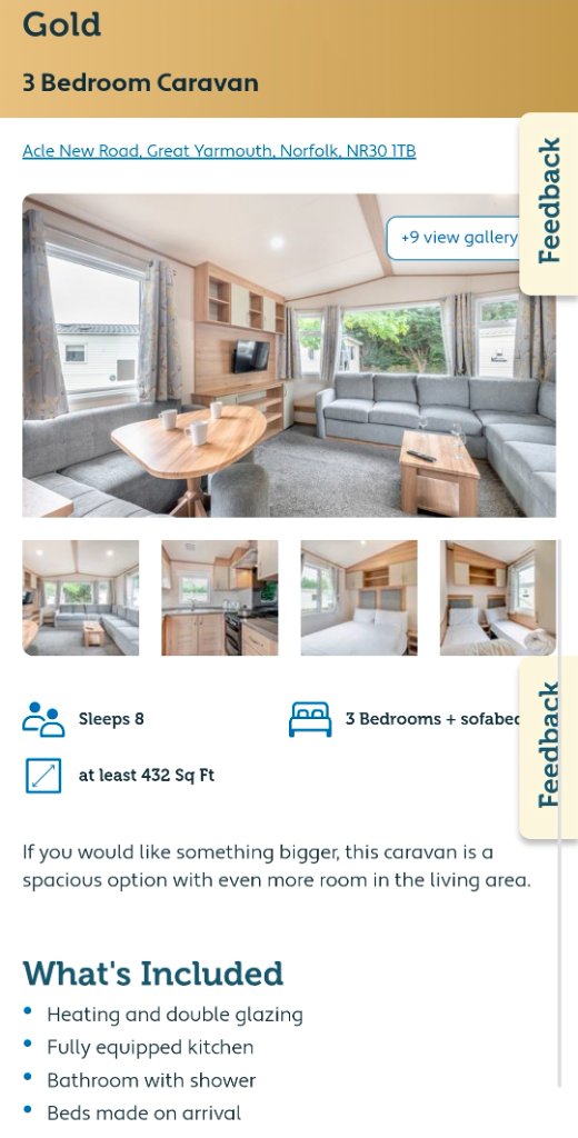 Gold — 3 Bed, Sleeps 6