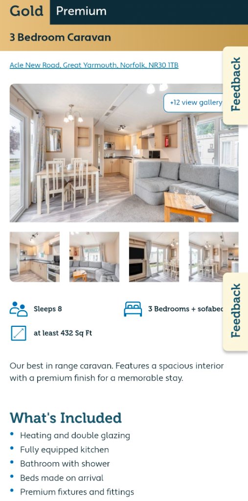 Gold Premium — 3 Bed, Sleeps 8 (Decking)
