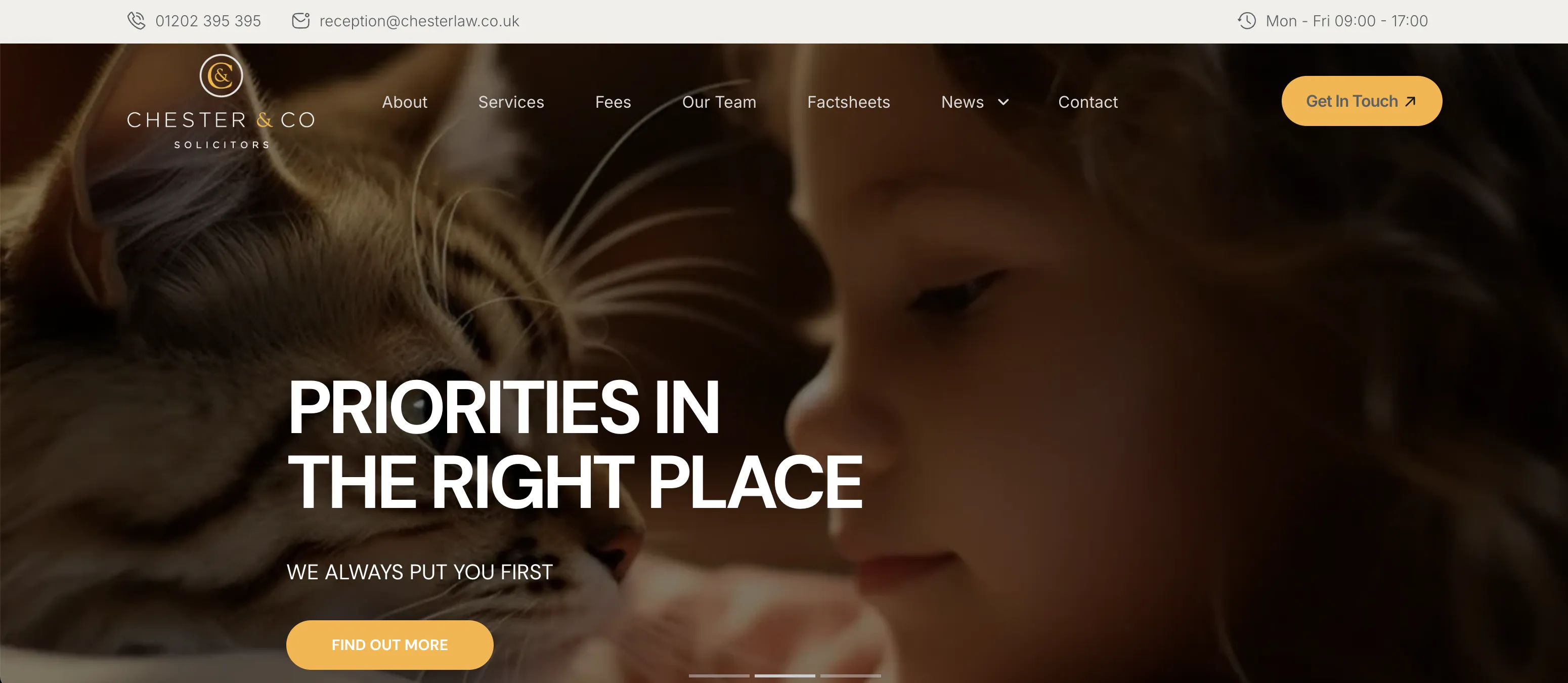 Chester & Co Solicitors website