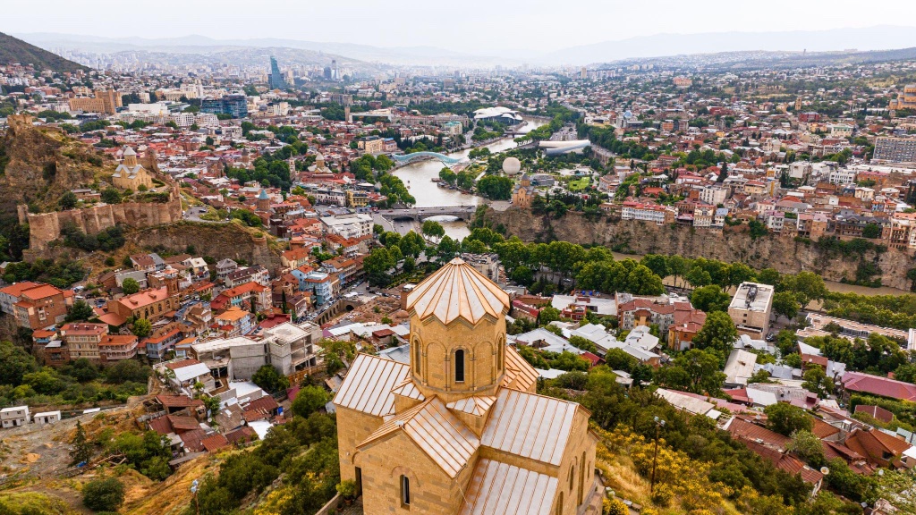 Tbilisi aerial view