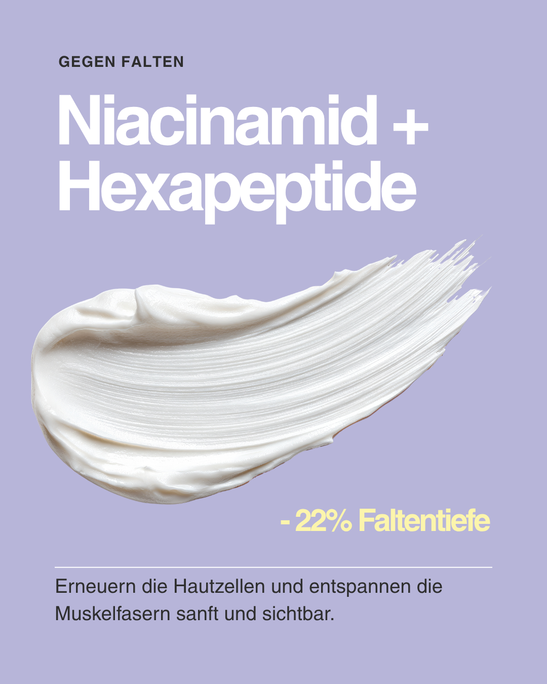 Niacinamid + Hexapeptide — gegen Falten