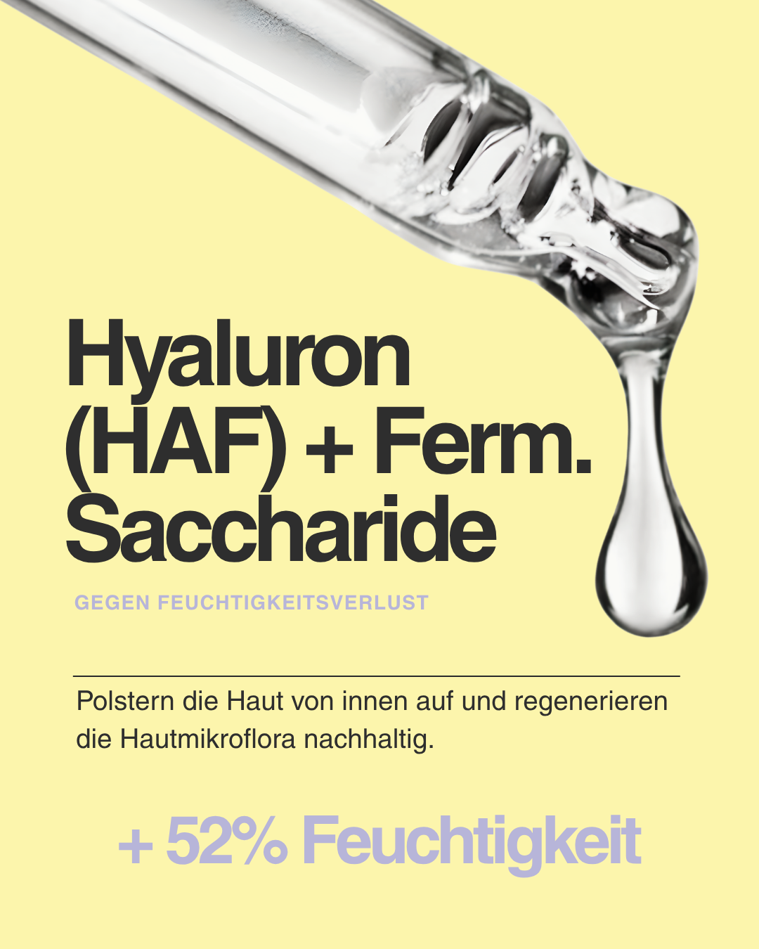 Hyaluron + Ferm. Saccharide — gegen Feuchtigkeitsverlust