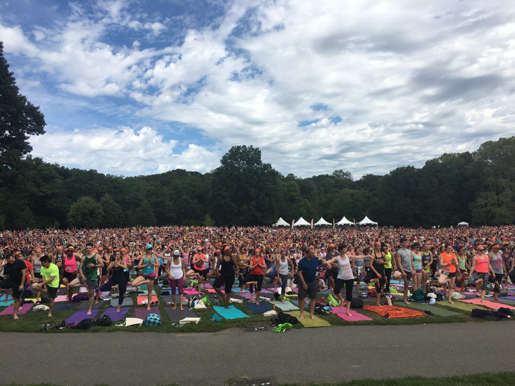 Ian at Prospect Park Brooklyn yoga outing