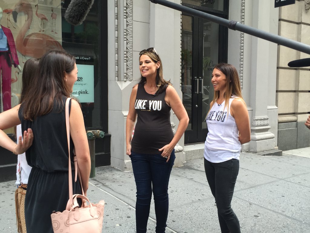Savannah Guthrie and Vanessa shooting for the Today Show