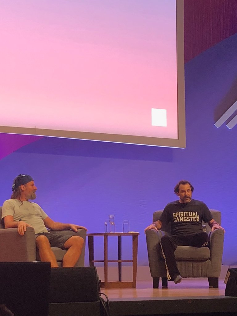 Ian and Wim Hof speaking at Summit Series LA