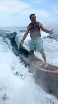 Ian wakeboarding