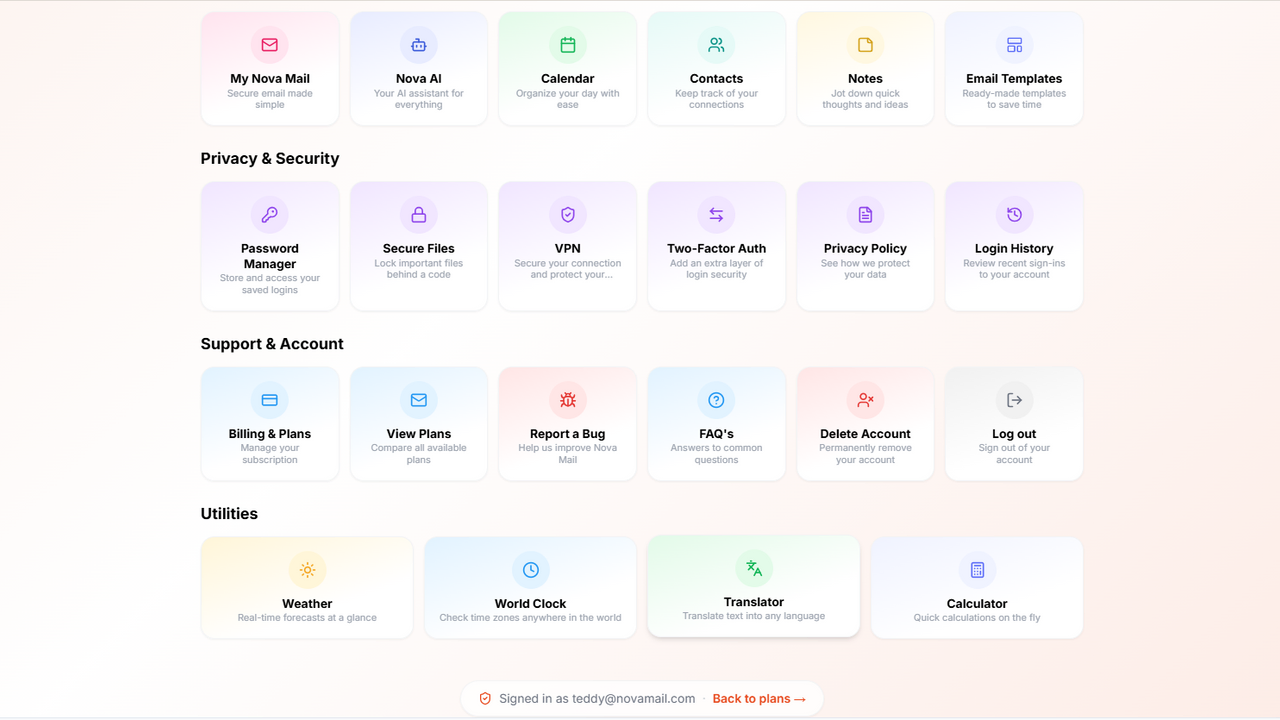 Nova mail template preview