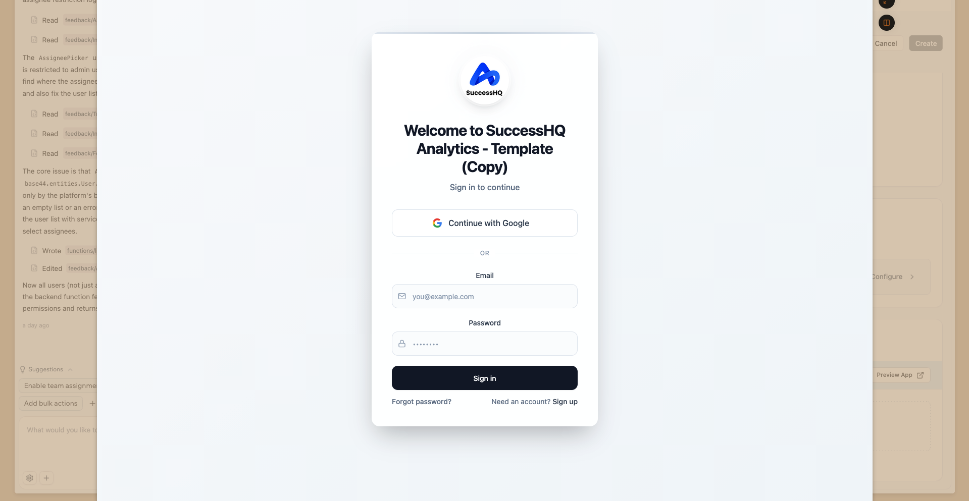 Success HQ Template v2 template preview