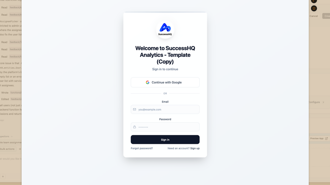 Success HQ Template v2 template preview