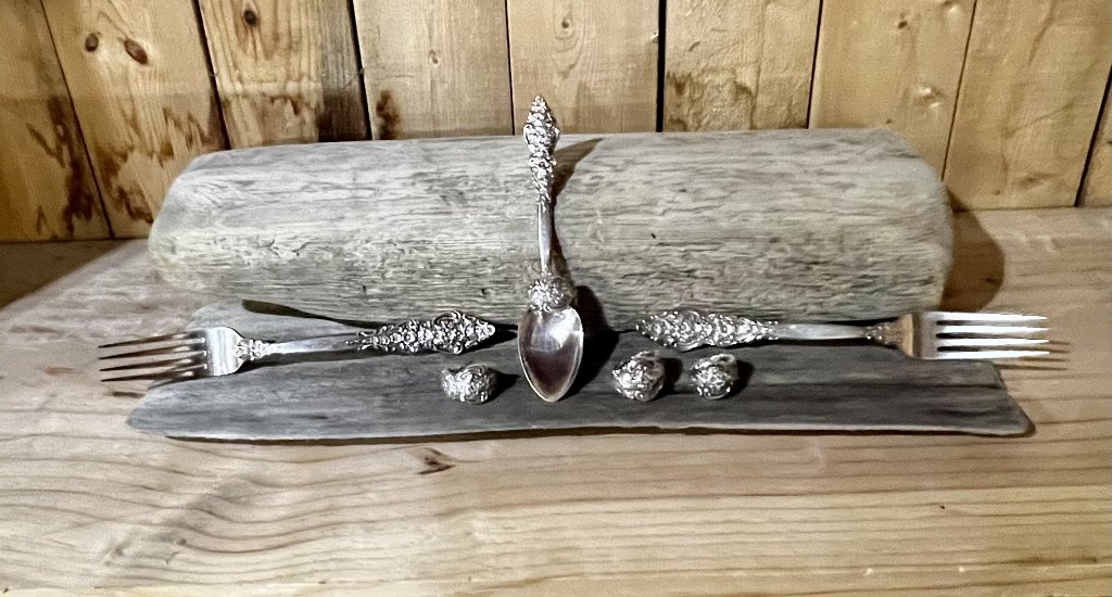 Vintage silverware and rings
