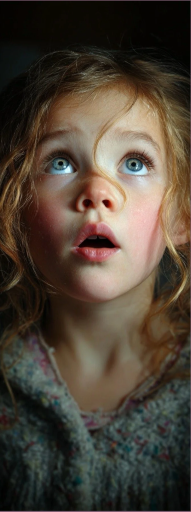 Wide-eyed child in awe