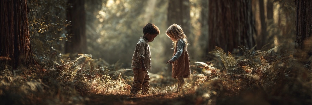 Children in forest