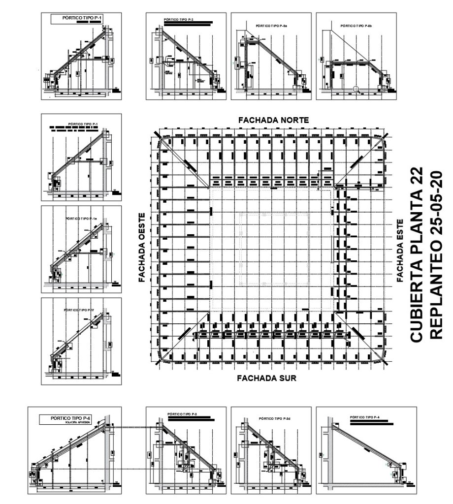 Cubierta con Placas Solares - Estructura
