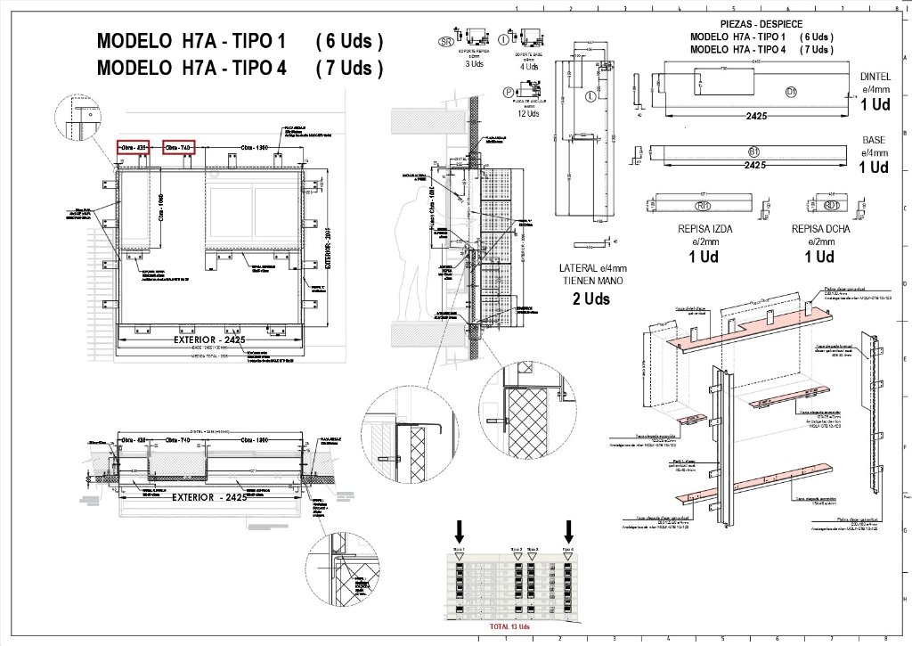 Chapa Microperforada H7C - Anclaje Dintel