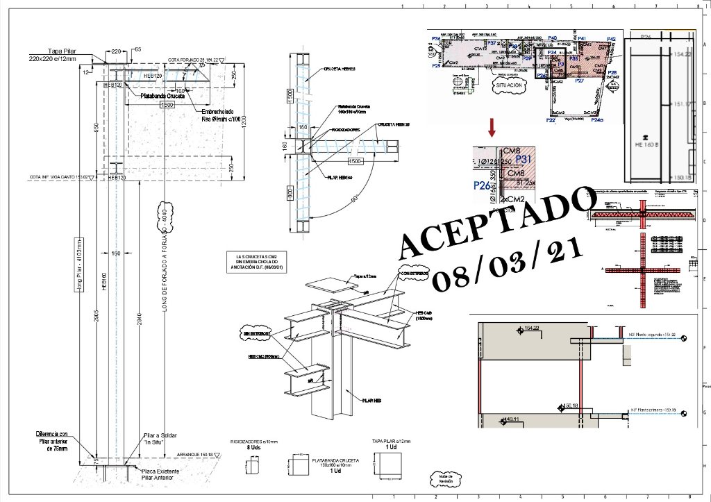 Detalle Pilar HEB120 - Modificación Aprobada