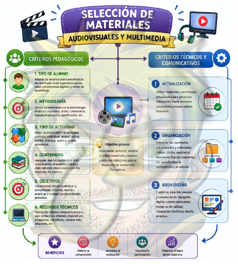 Infografía - Selección de Materiales Audiovisuales