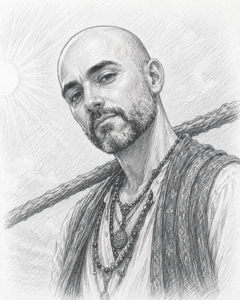Retrato Jan - Ilustración Grafito