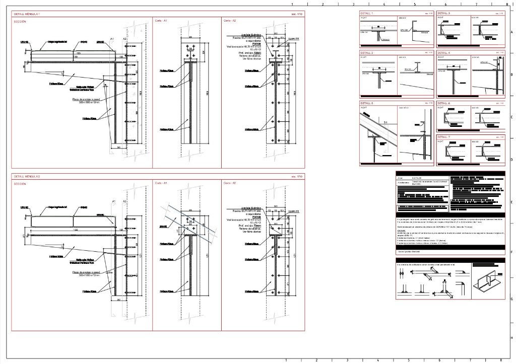 Estructura - Detalles Corte Y-Y y Anclaje de Placa