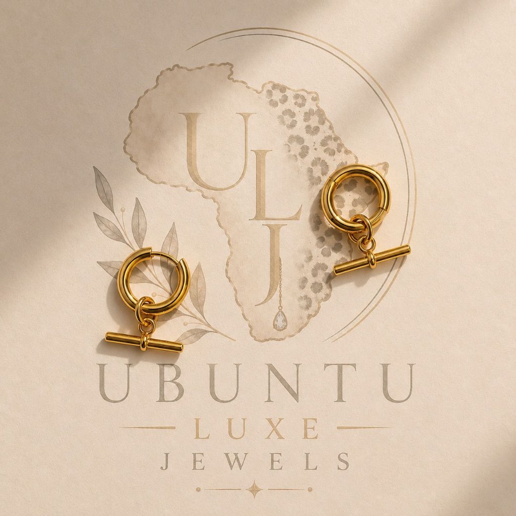Toggle Bar Pendant Earrings — Gold