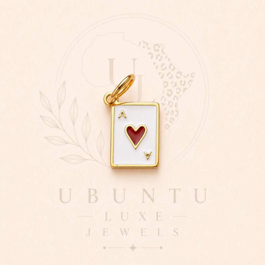 Ace of Hearts Playing Card Charm