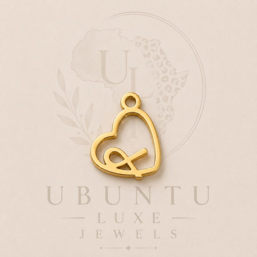 Awareness Heart Charm - Gold